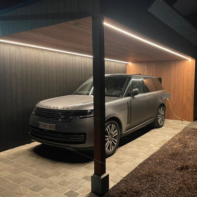 Carport met led-verlichting